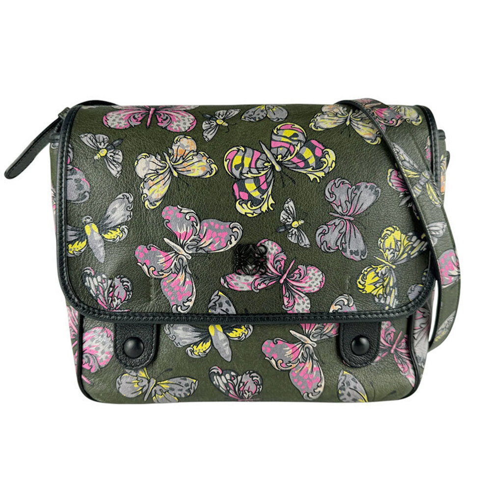 Loewe Crossbody Bag Leather Khaki Green Multicolor